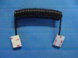 MACC5MA - Coiled Cable - 2 Medium Tab Ends - Self Adhesive